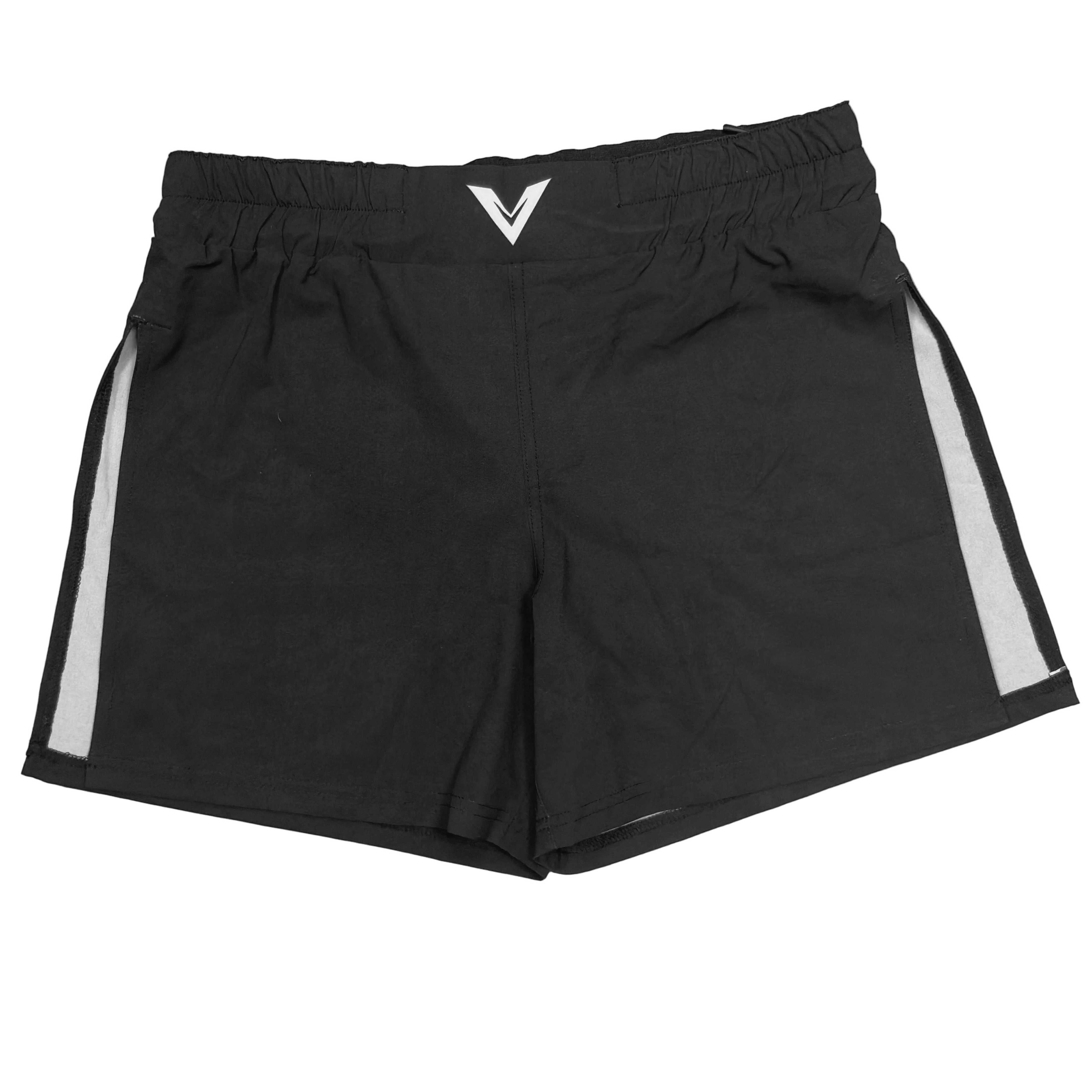 Black High Split MMA Shorts